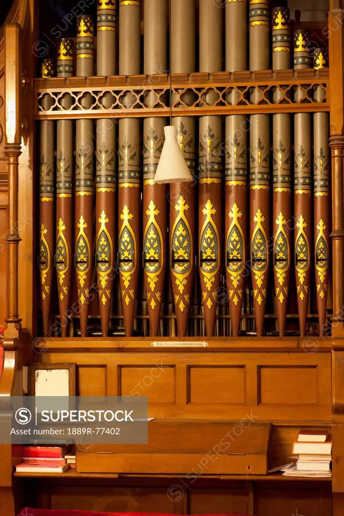 Pipe organ in st john´s church in snods edge, shotley bridge durham england