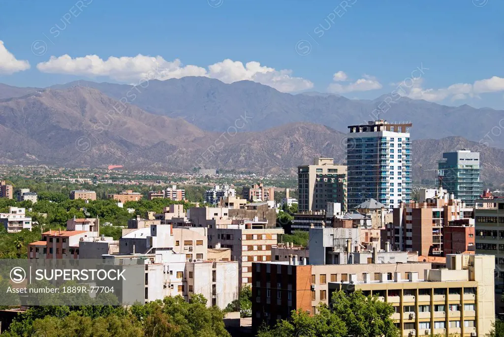 Downtown mendoza from a rooftop, mendoza argentina
