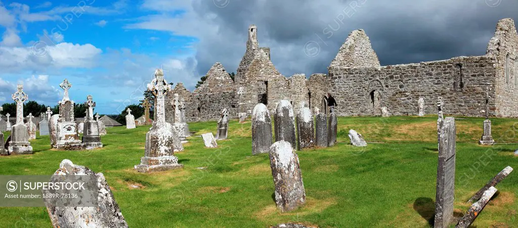 Old Monastery And Cemetery, Clonmacnoise County Offaly Ireland