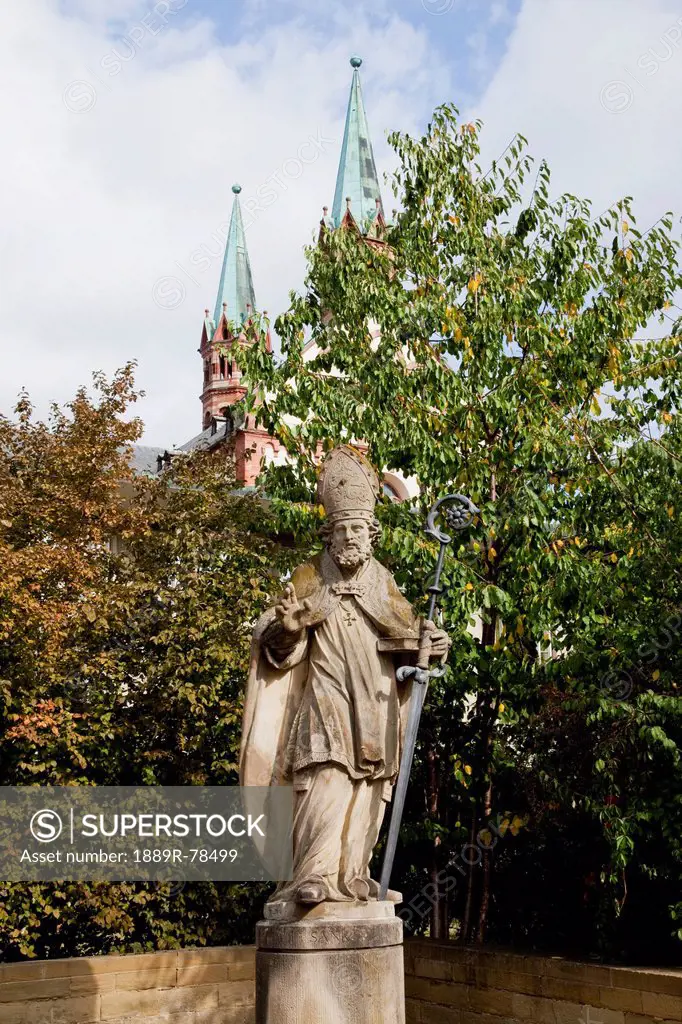 Statue of saint killian, wurzburg bavaria germany