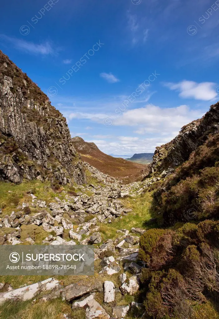 Pitchstone Lava Columns And Moorland, Isle Of Eigg Small Isles Scotland
