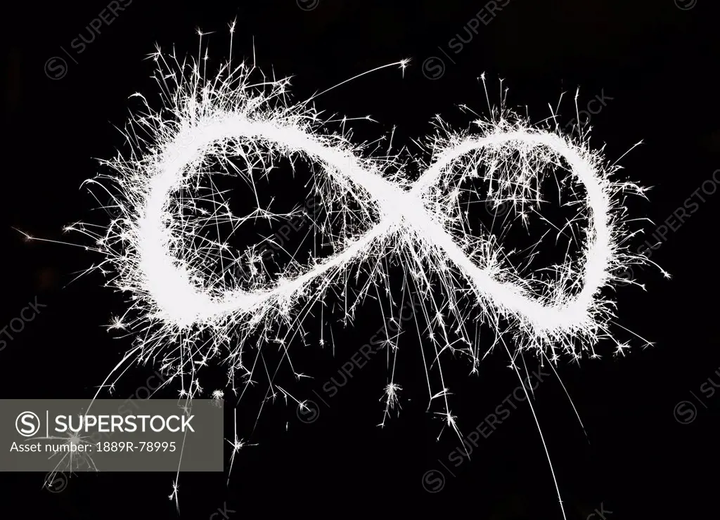 Infinity symbol painted with sparkler light, spruce grove alberta canada