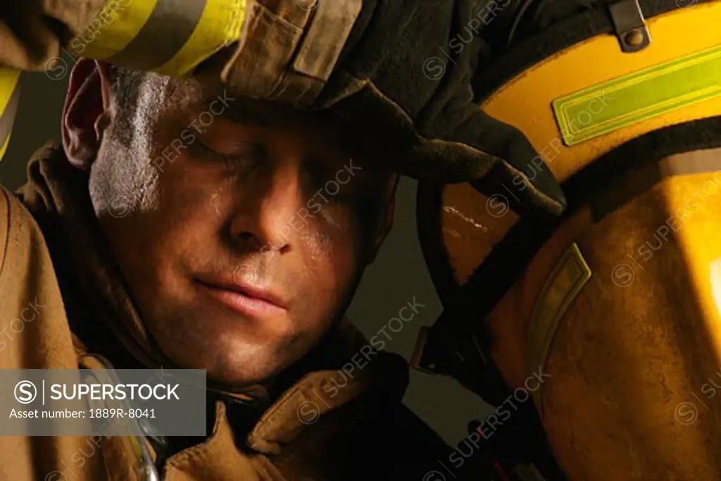 Closeup of fireman