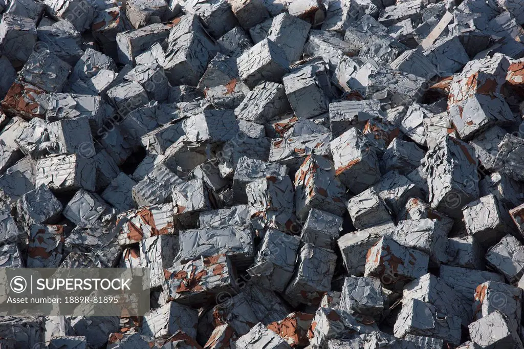 A pile of damaged blocks, south shields, tyne and wear, england