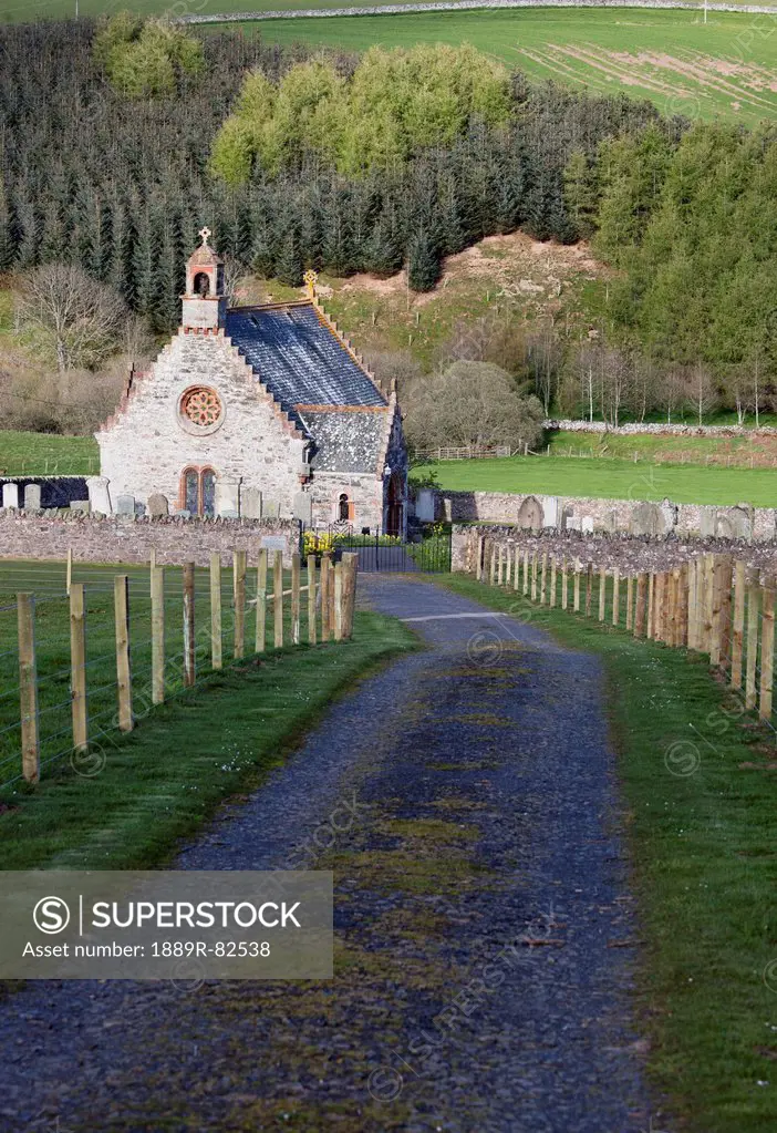 A church and cemetery, scottish borders, scotland