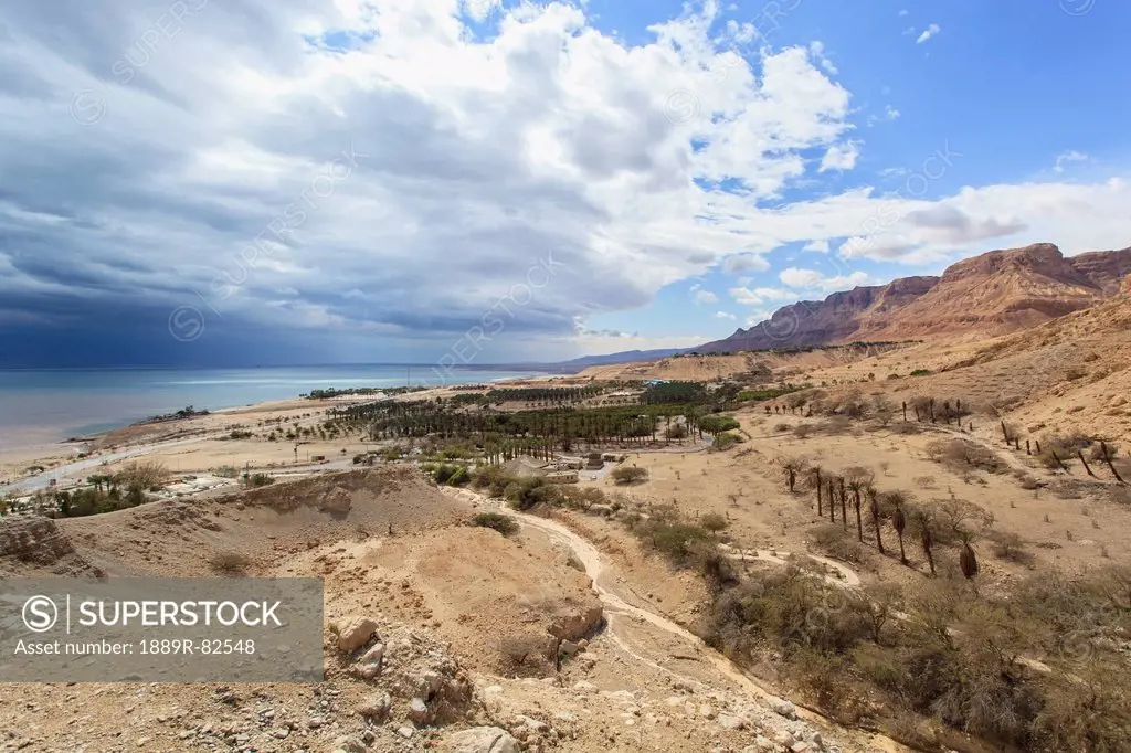 Landscape and the dead sea, jordan valley israel