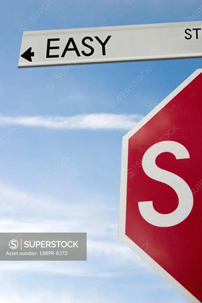 street sign, easy street