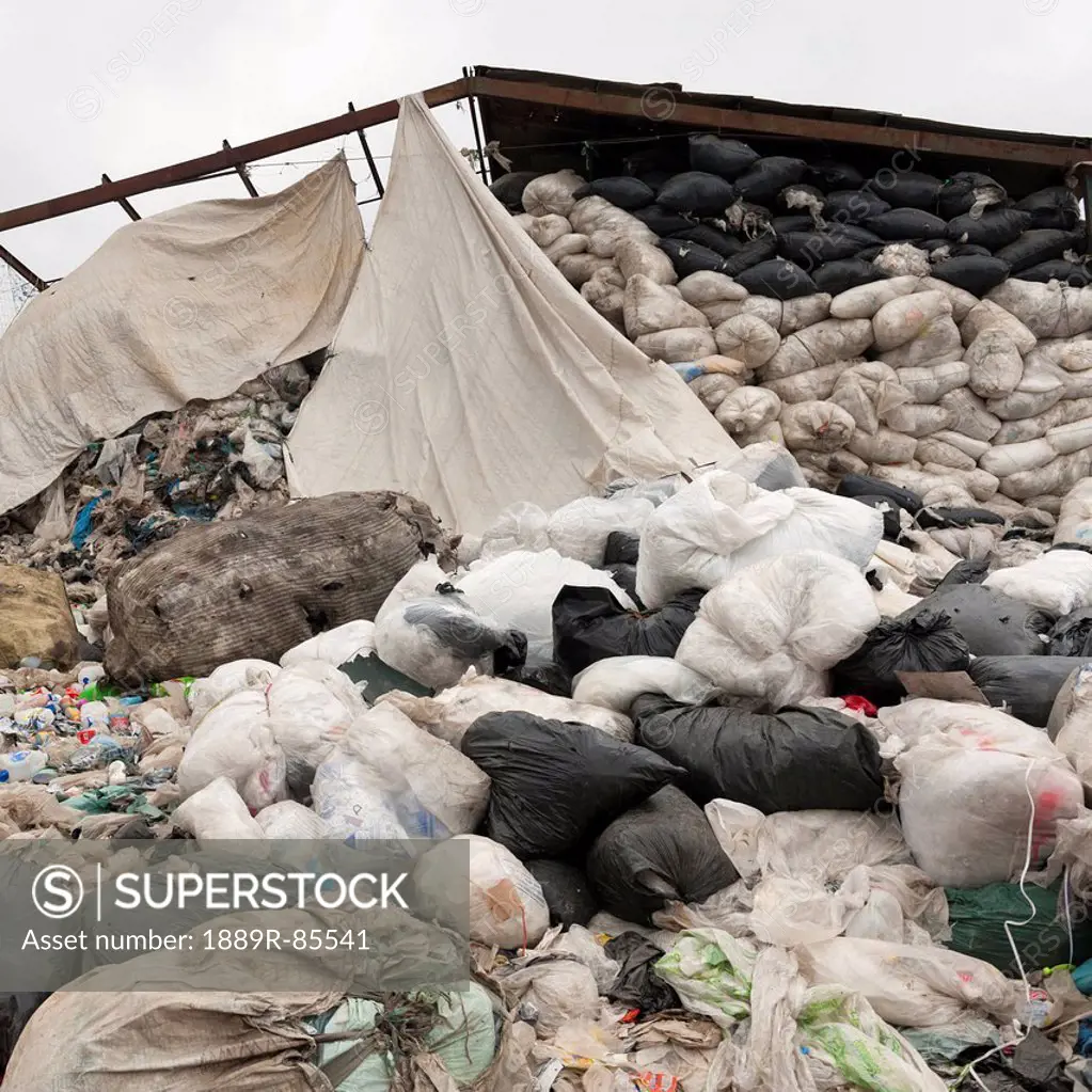A Dump Full Of Garbage Bags, Guatemala City Guatemala