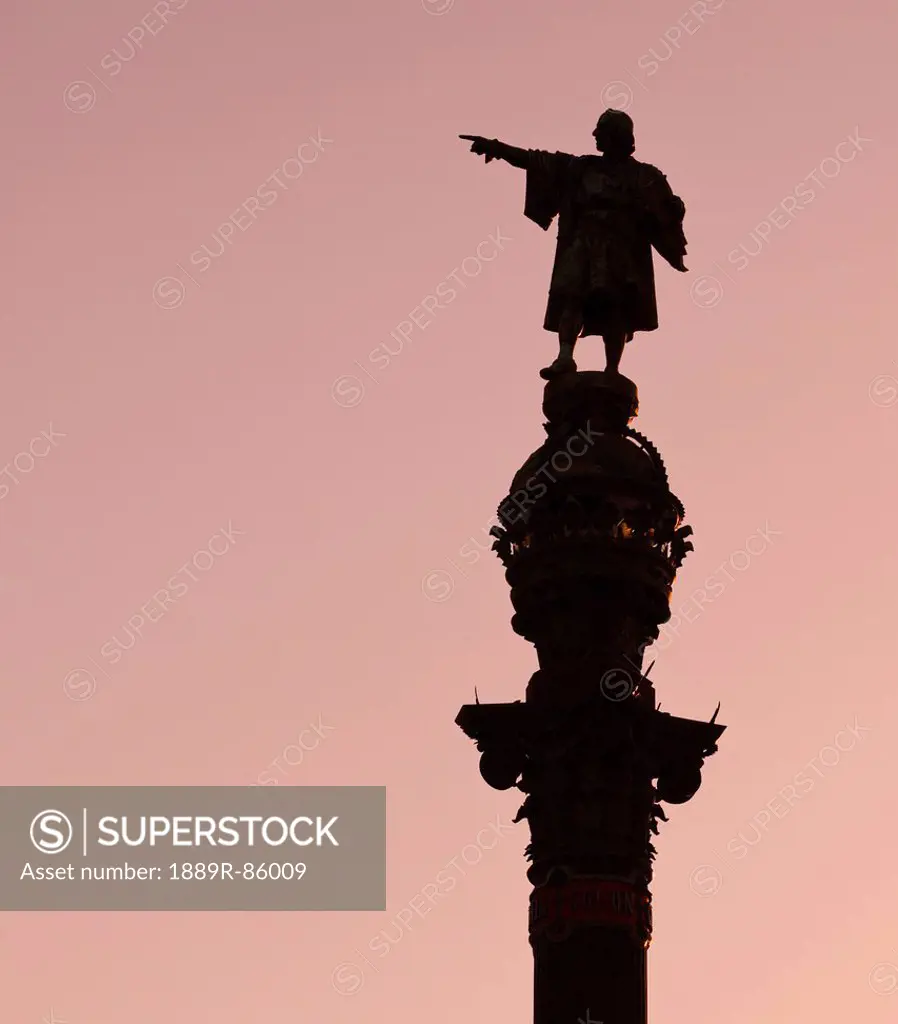 Monument To Christopher Columbus, Barcelona Spain