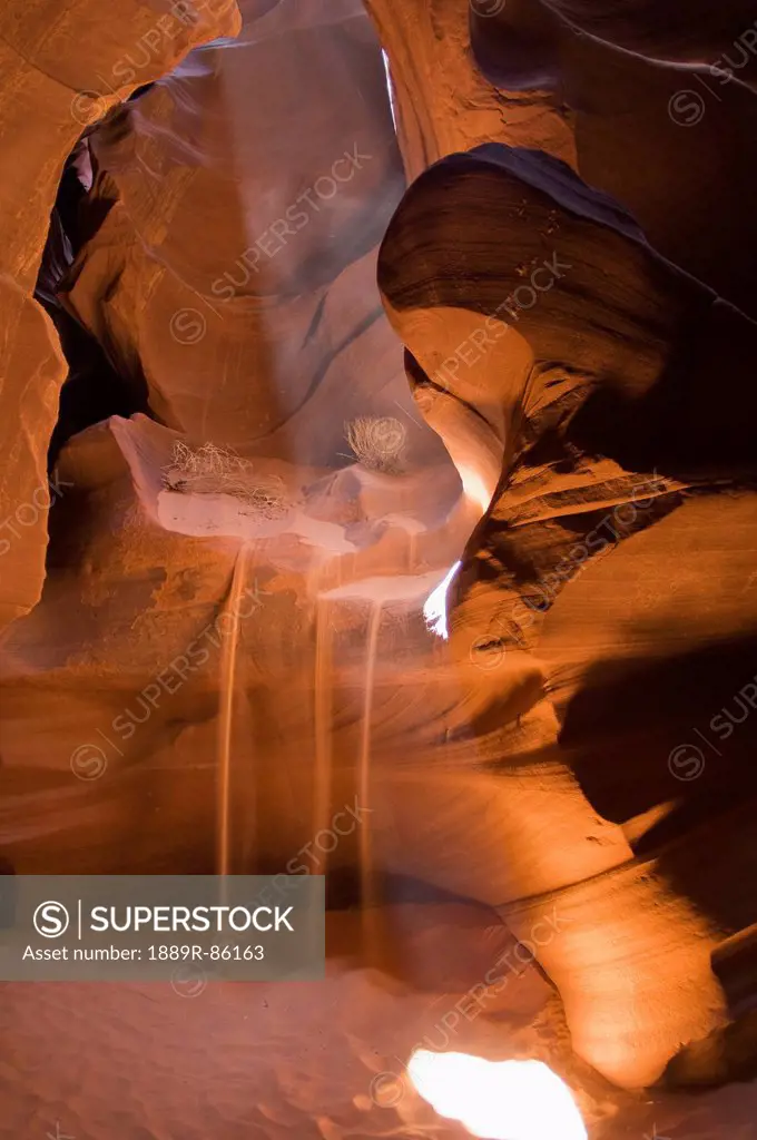 A Scene In Antelope Canyon A Narrow Canyon Carved Out Of The Sandstone Found On The Navajo Nation Reservation, Page Arizona United States Of America