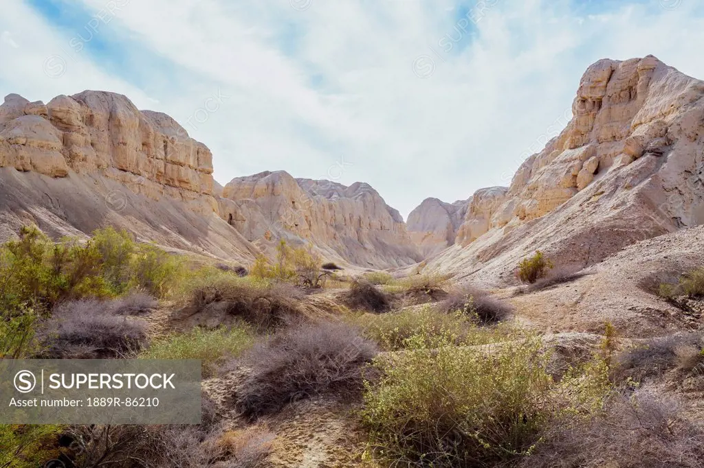 Rugged Landscape In The Wilderness Of The Jordan Valley, Israel