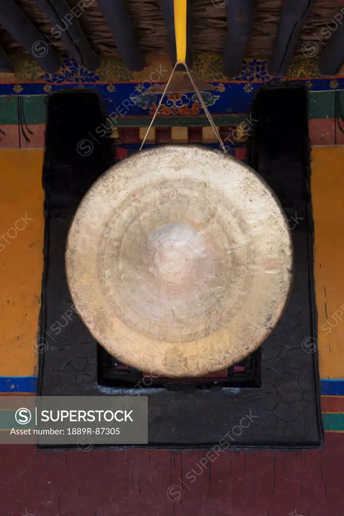 A gold cymbal in jokhang temple;Lhasa xizang china