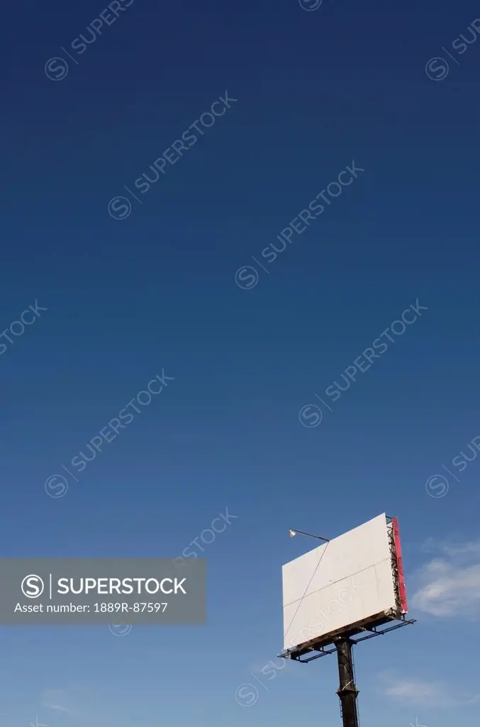 Empty Outdoor Billboard Against A Blue Sky;Aguascalientes Aguascalientes Mexico