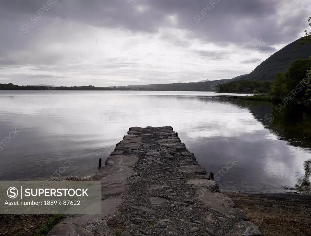 Stone Dock At Muckross Lake Killarney National Park;Killarney County Kerry Ireland