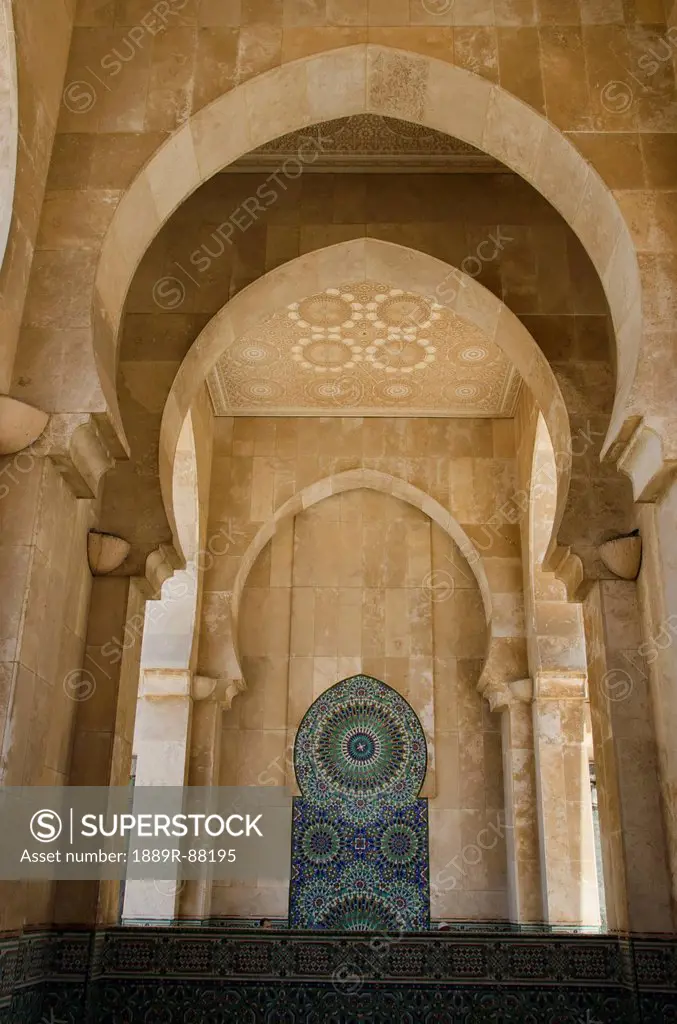 Decorative Arches In The Hassam Ii Mosque;Casablanca Morocco