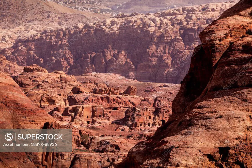 Rocky hills and mountains in an ancient city;Petra jordan