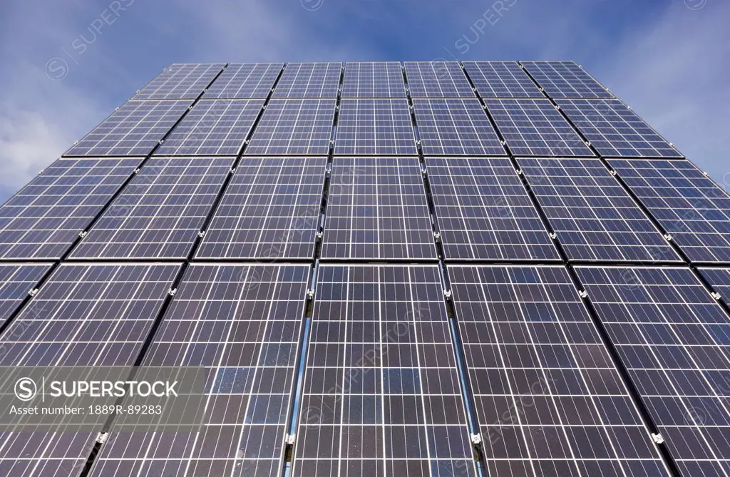 Detail of a photovoltaic solar panel army core of engineers chena lakes flood control project visitors centre;Fairbanks alaska united states of americ...