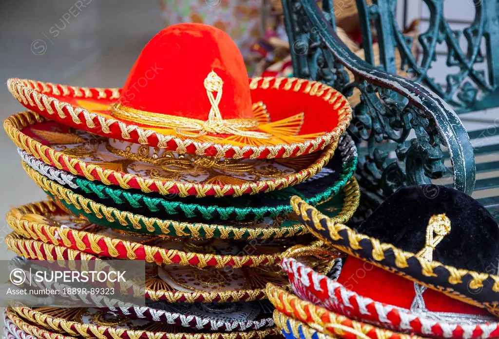 A sombrero is a typical souvenir found in shops in mexico;Puerto vallarta mexico