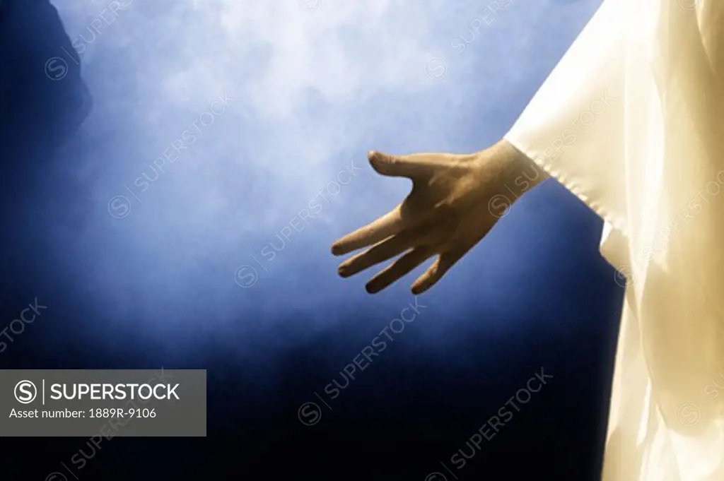 Closeup of an angel's hand