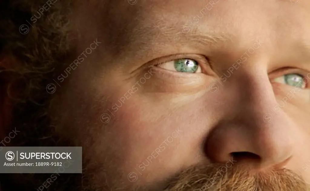 Closeup of a man's face
