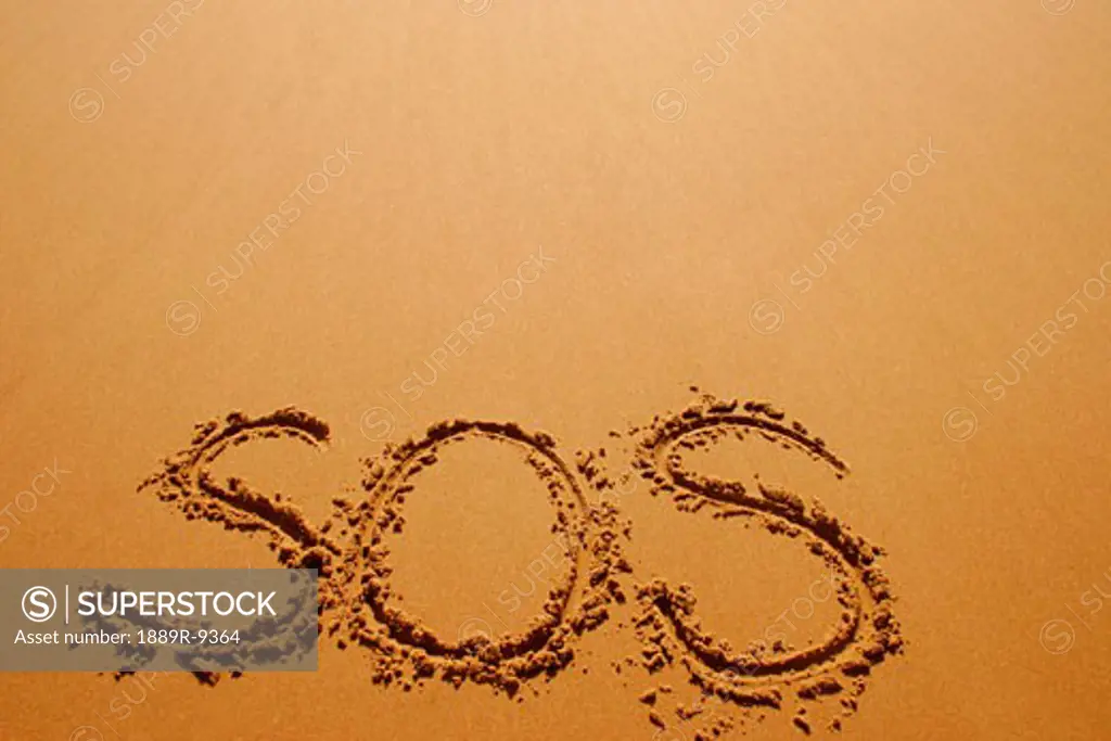 SOS in the sand