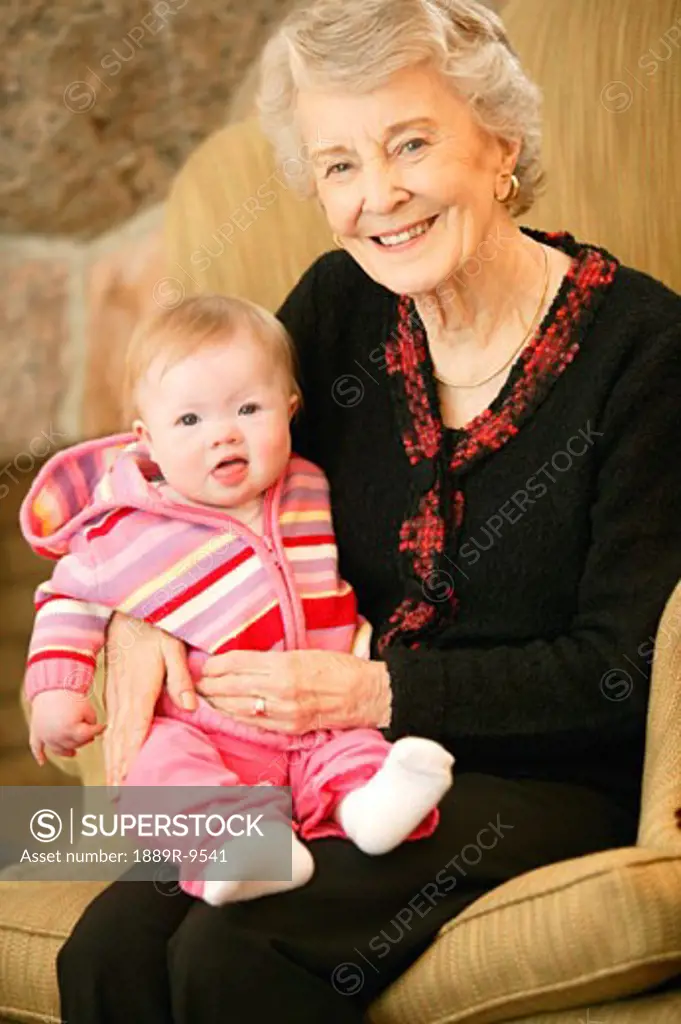 Grandmother and granddaughter