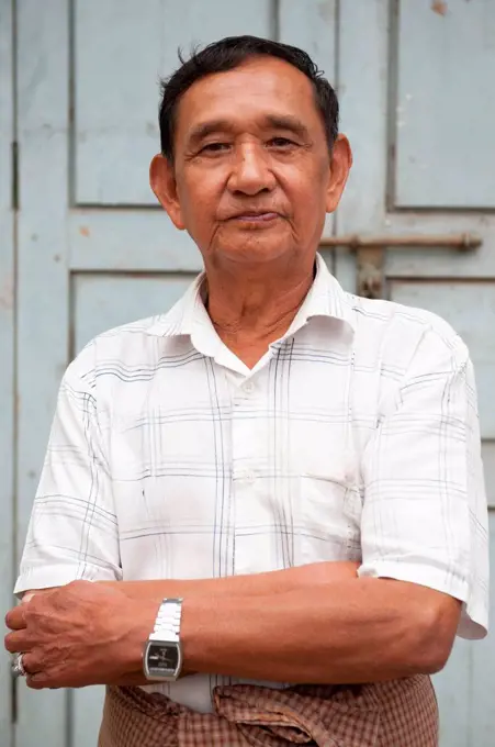 Burma, Shan State, Portrait Of A Man; Pin Oo Lwin