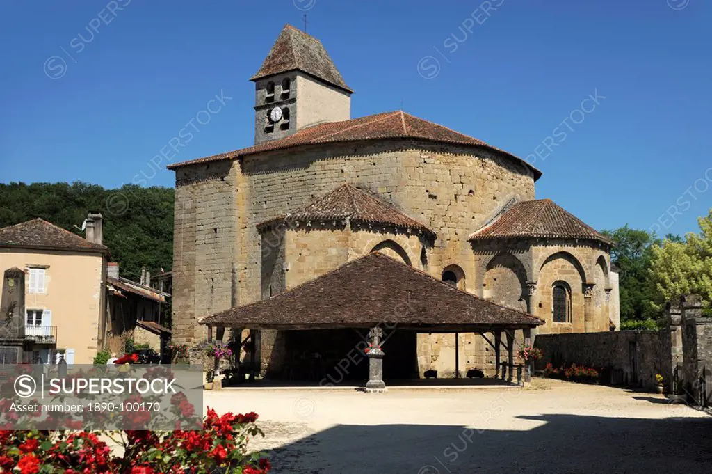 Roman Byzantine church of St. John the Baptist, St. Jean de Cole, Dordogne, France, Europe