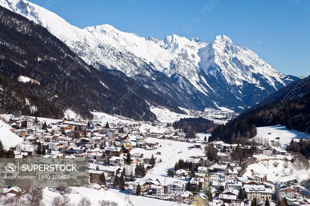 View towards St. Jakob, St. Anton am Arlberg, Tirol, Austrian Alps, Austria, Europe