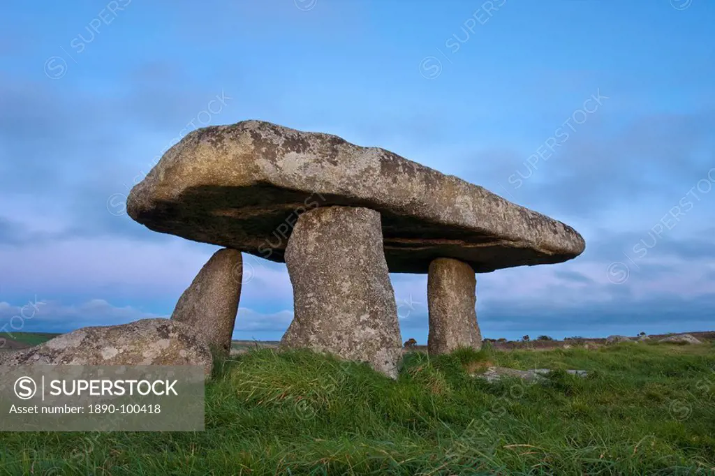 Lanyon Quoit burial chamber, Madron, near Penzance, Lands End, Cornwall, England, United Kingdom, Europe