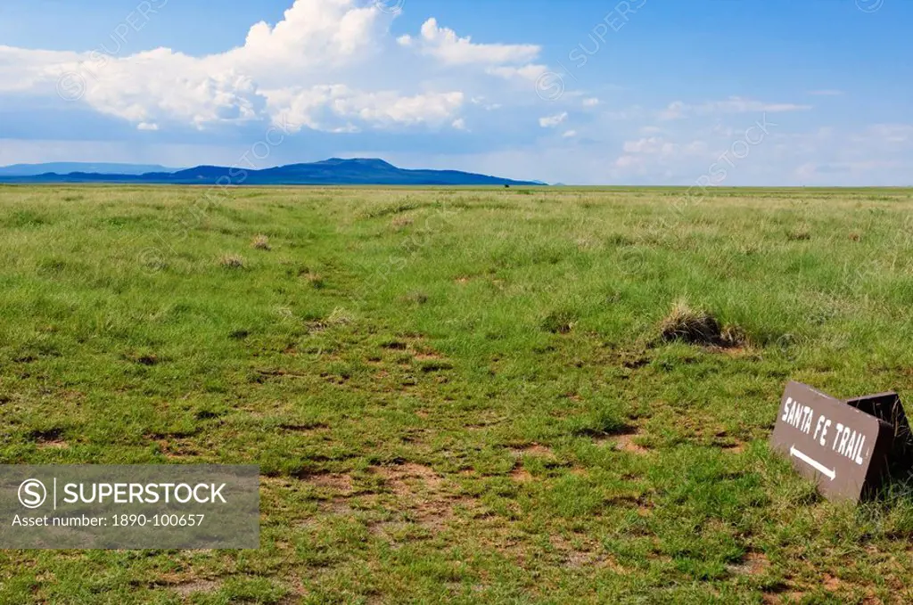 Wagon ruts at Fort Union National Monument and Santa Fe National Historic Trail, New Mexico, United States of America, North America
