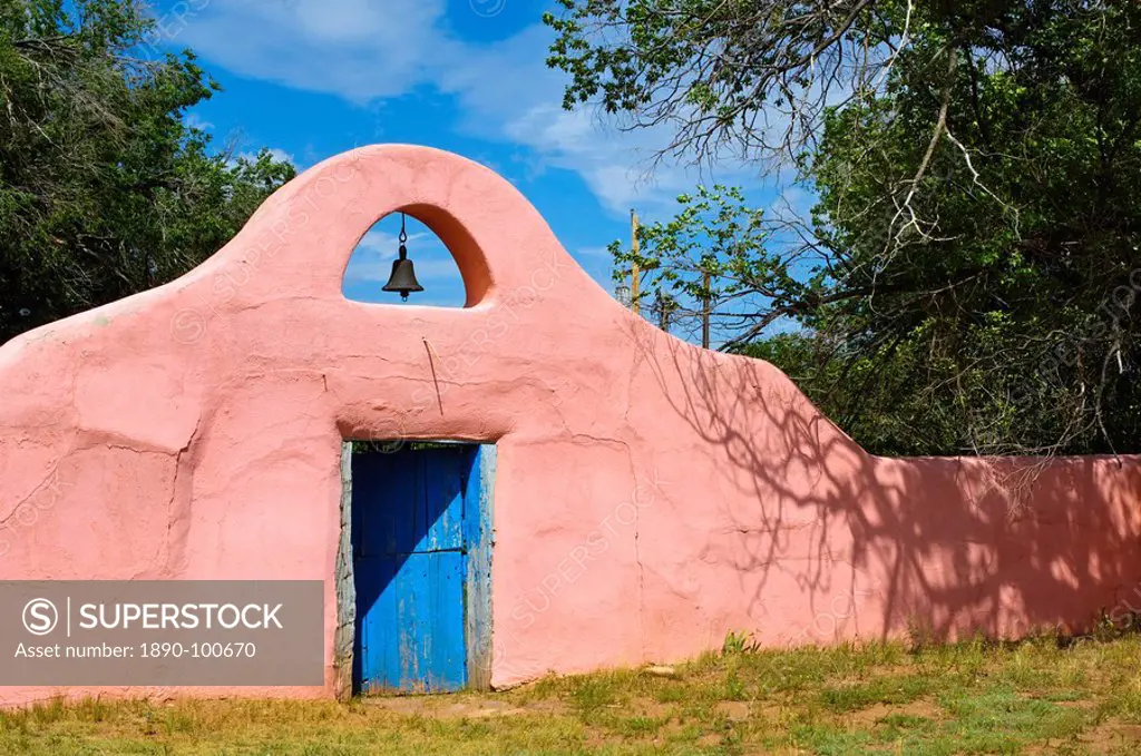 Adobe entrance and doorway, New Mexico, United States of America, North America