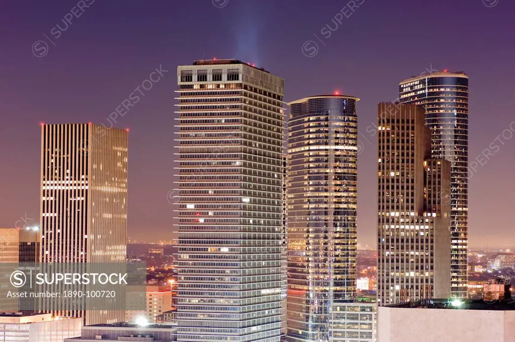Skyline, Houston, Texas, United States of America, North America