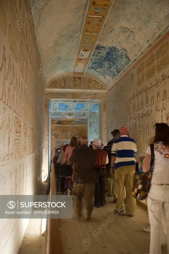 Interior, Valley of the Kings, Thebes, UNESCO World Heritage Site, Egypt, North Africa, Africa