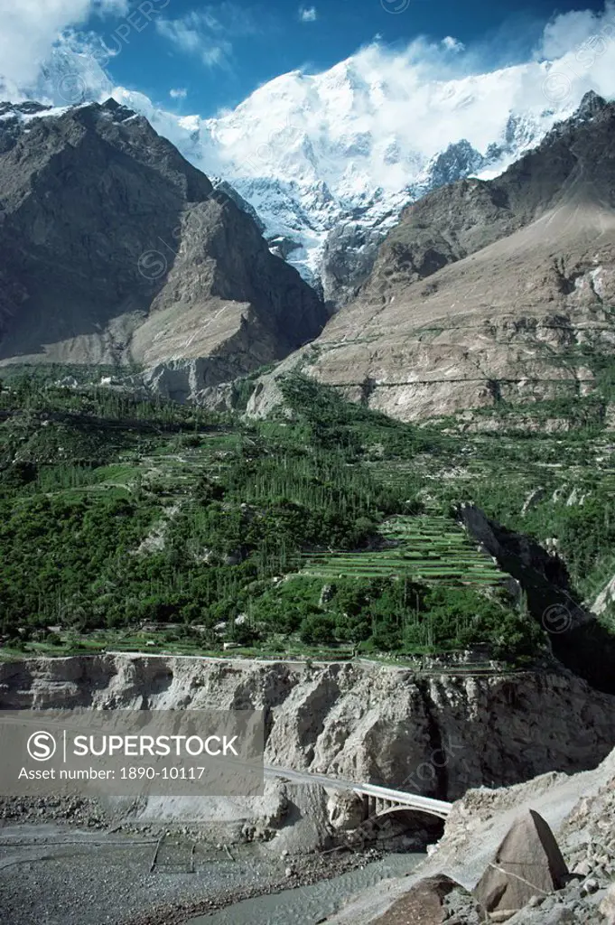 The Hunza valley near Karimabad, Pakistan, Asia