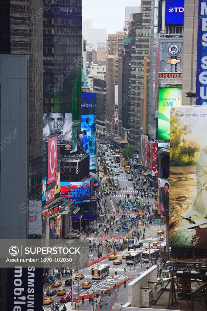 Broadway and Times Square, Manhattan, New York City, New York, United States of America, North America