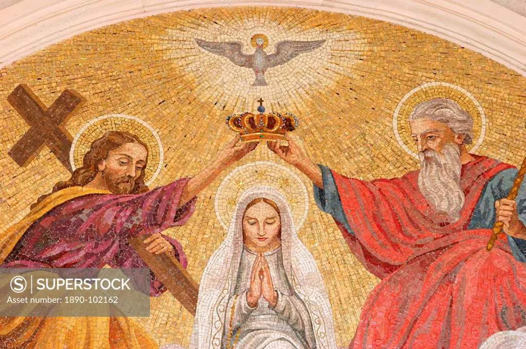 Coronation of the Virgin Mary, Basilica of Fatima, Fatima, Estremadura, Portugal, Europe