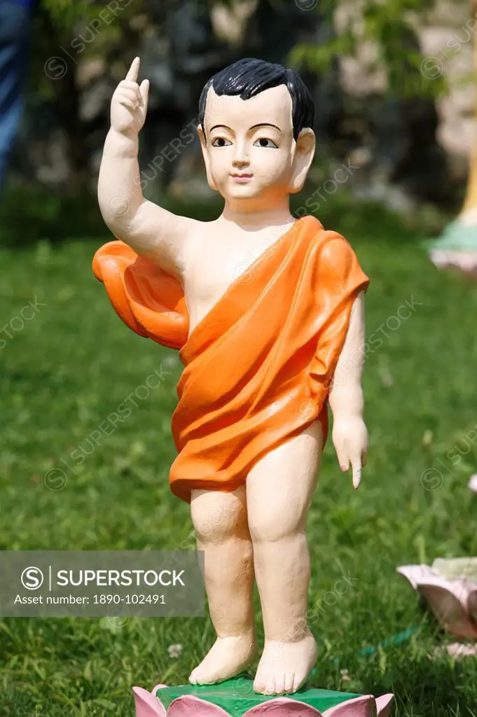 Prince Siddhartha, Buddha as a child, Sainte_Foy_les_Lyon, Rhone, France, Europe