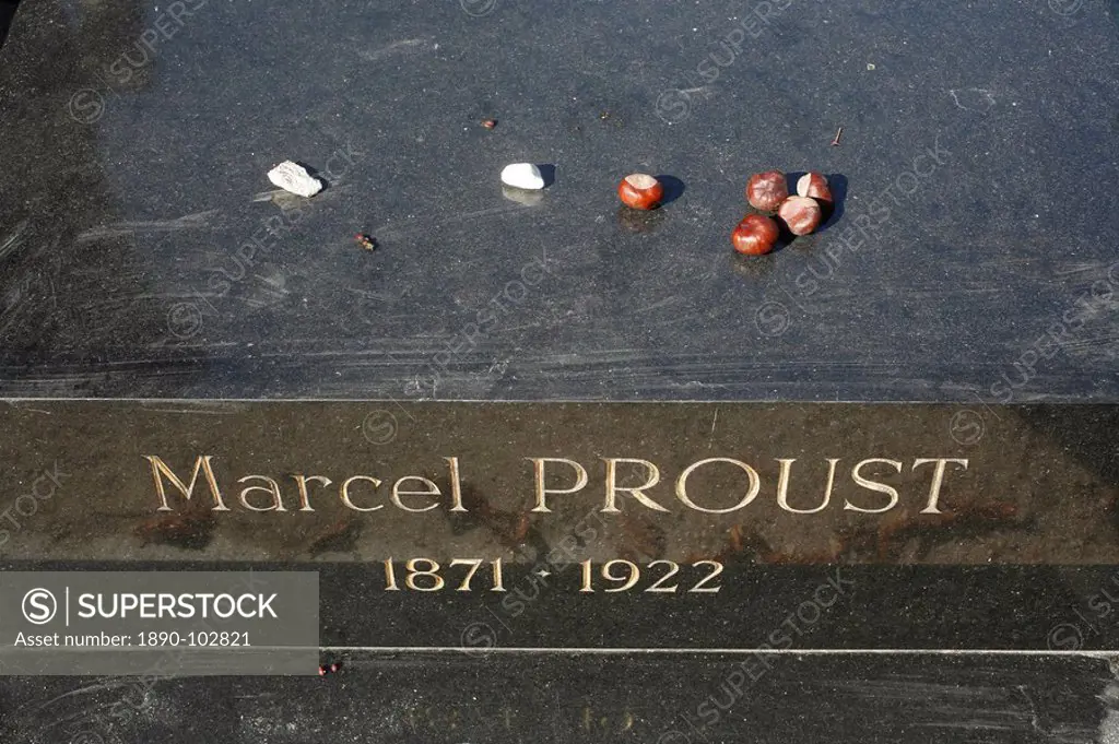 Marcel Proust´s grave at Pere Lachaise cemetery, Paris, Ile de France, France, Europe