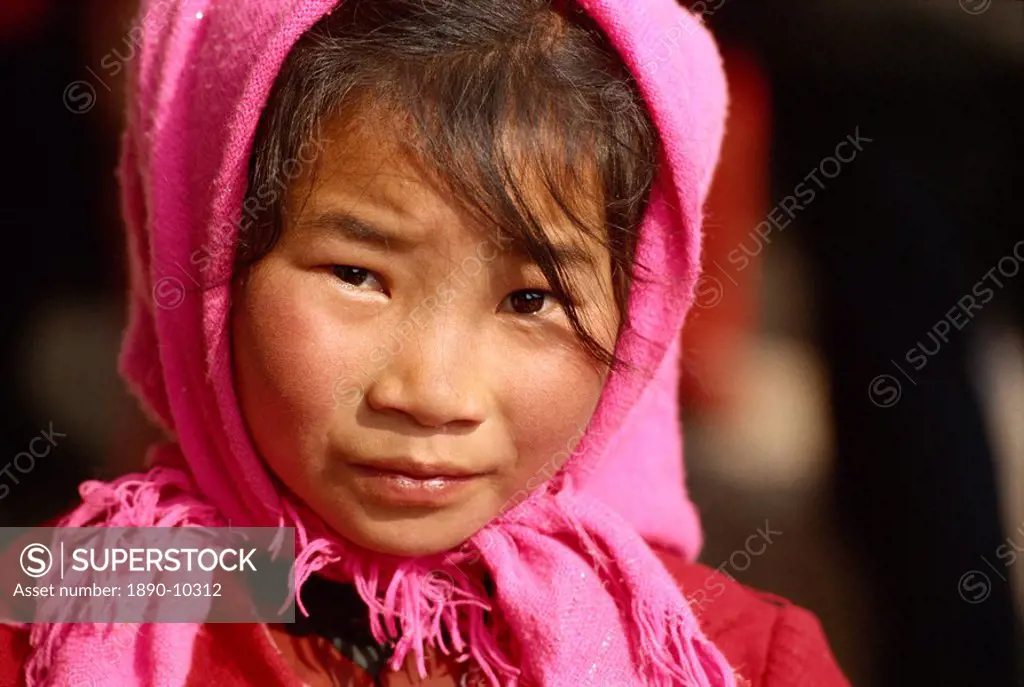 Tu child, Qinghai, China, Asia