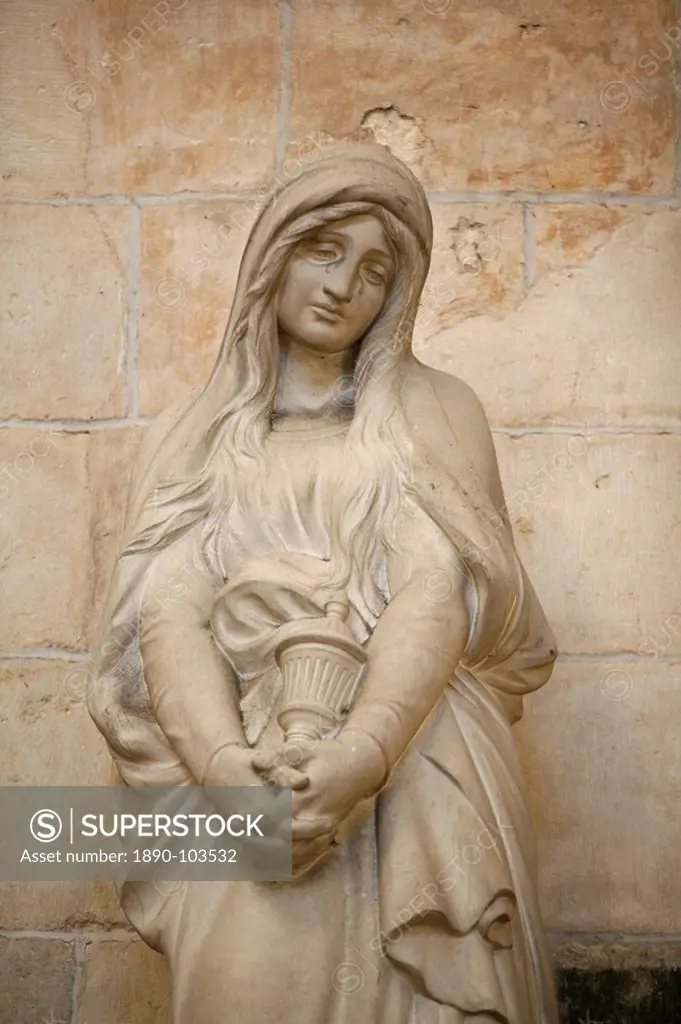 Mary Magdalene statue in Vezelay Basilica, UNESCO World Heritage Site, Vezelay, Yonne, Burgundy, France, Europe