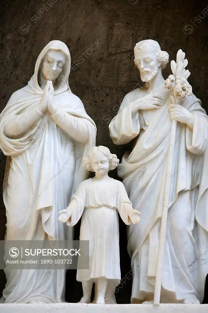 Statues of the Holy Family, Nazareth, Galilee, Israel, Middle East