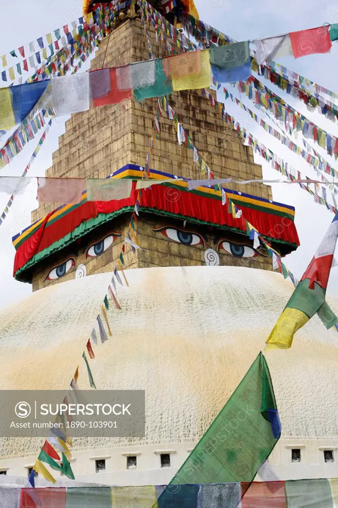 Bodhnath Stupa, UNESCO World Heritage Site, Kathmandu, Nepal, Asia