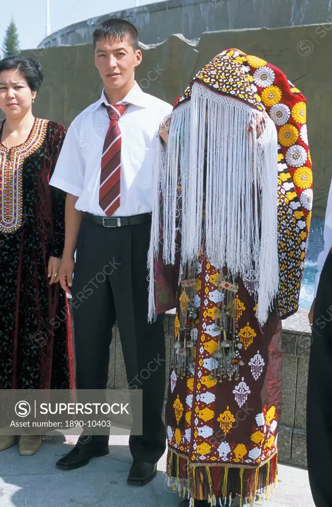 Traditional Turkman wedding, Ashkabad, Turkmenistan, Central Asia, Asia