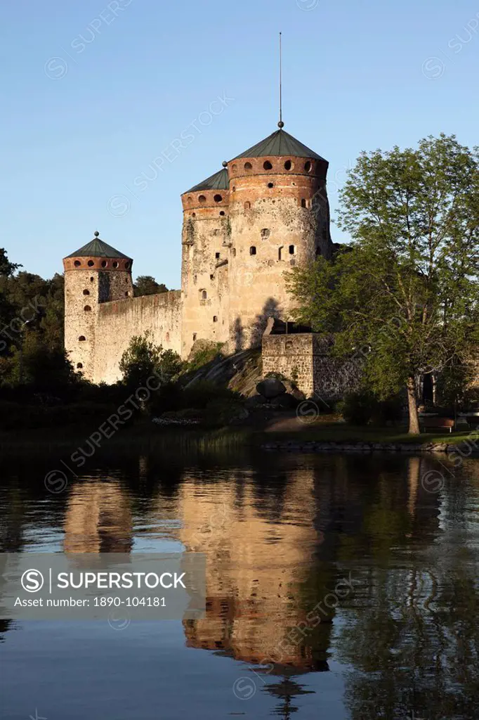 Olavinlinna Medieval Castle St. Olaf´s Castle, Savonlinna, Saimaa Lake, Savonia, Finland, Scandinavia, Europe