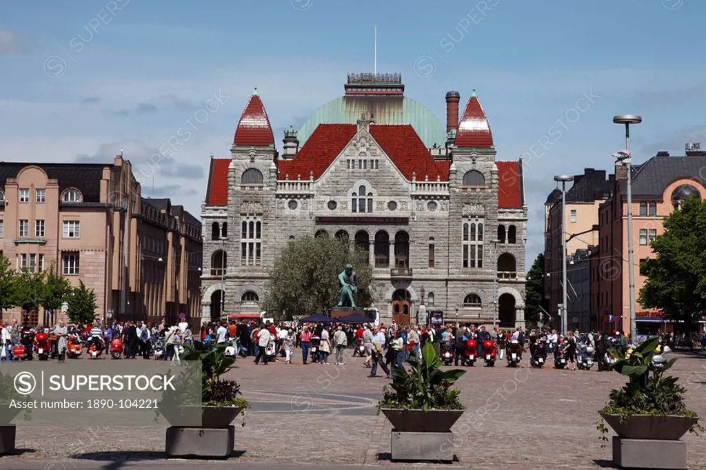 Finnish National Theatre, Central Railway Station Square, Helsinki, Finland, Scandinavia, Europe