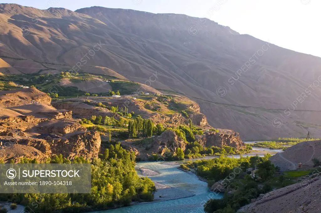 Shokh Dara Valley at sunset, Tajikistan, Central Asia