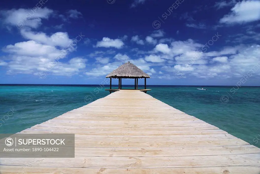 Boat pier on the island of Mayotte, Comoros, Indian Ocean, Africa