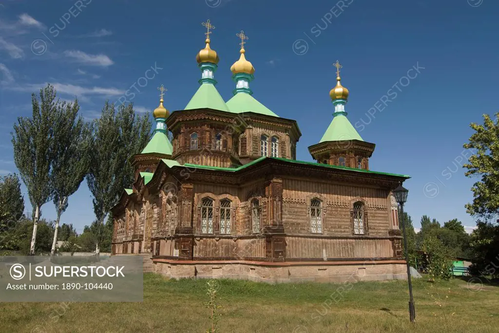 Russian Orthodox church in Karakol, Kyrgyzstan, Central Asia