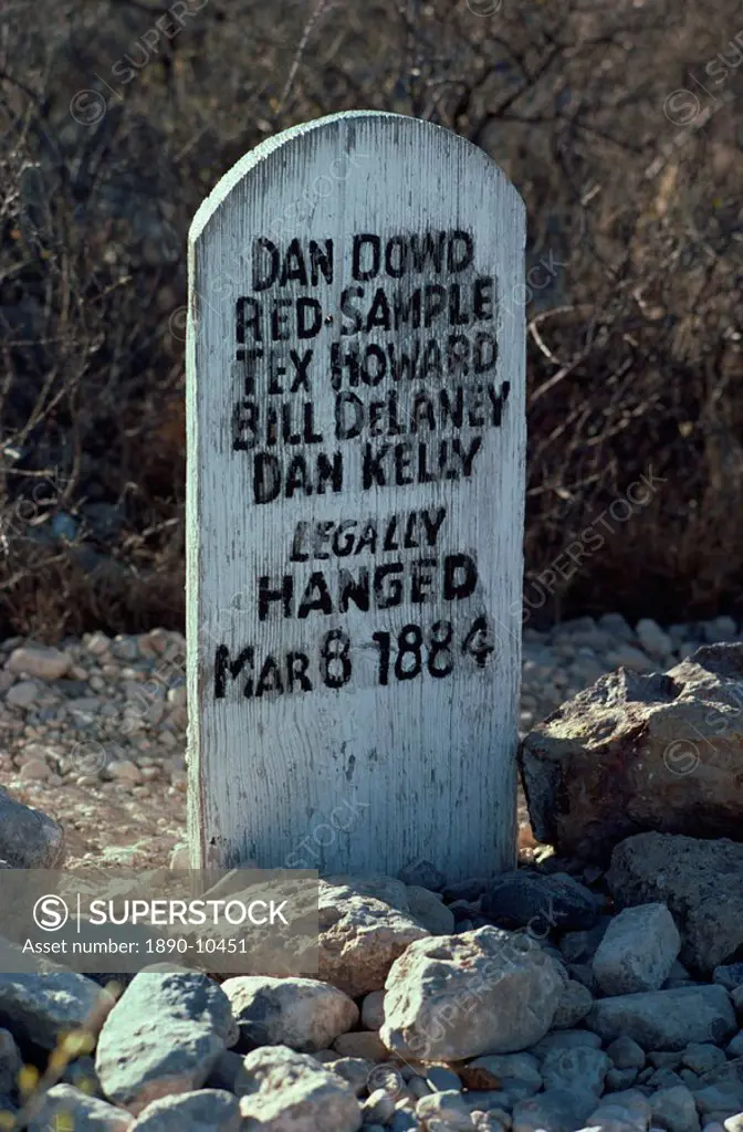 Boot Hill tombstone, Arizona, United States of America, North America